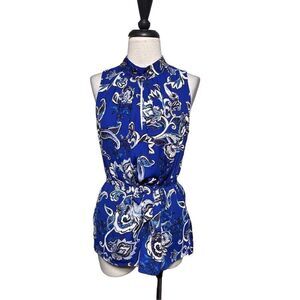White House Black Market Sleeveless High Neck Blouse Size Small